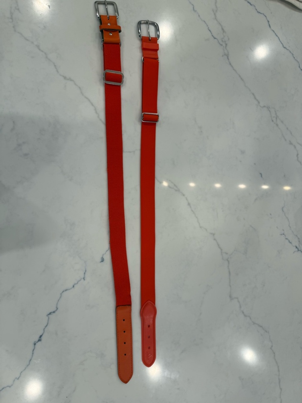 adidas Kids Orange Elastic Softball/Baseball Belts- Pair